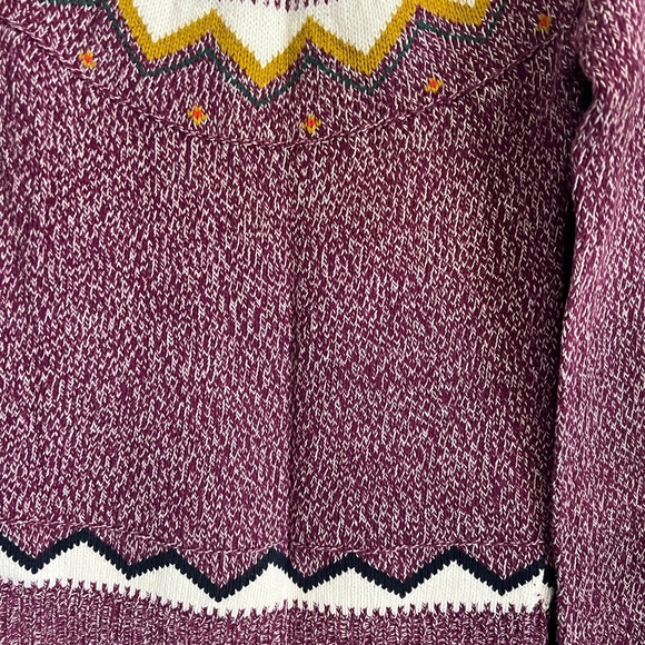 Old Navy Purple Fair Isle Sweater S Tall - Picture 7 of 13